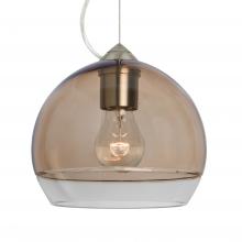 Besa Lighting 1KX-ALLY8SM-SN - Besa, Ally 8 Cable Pendant, Smoke/Clear, Satin Nickel Finish, 1x60W Medium Base