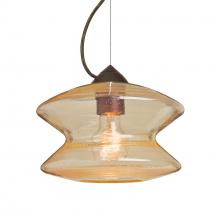 Besa Lighting 1KX-ZENGD-BR-L - Besa, Zen Cable Pendant, Gold Bubble, Bronze Finish, 1x60W Medium Base, 15Ft. Cord