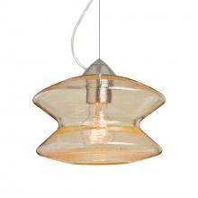 Besa Lighting 1KX-ZENGD-EDIL-SN - Besa, Zen Cable Pendant, Gold Bubble, Satin Nickel Finish, 1x8W LED Filament