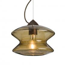 Besa Lighting 1KX-ZENLT-BR-L - Besa, Zen Cable Pendant, Latte Bubble, Bronze Finish, 1x60W Medium Base, 15Ft. Cord