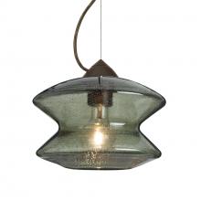 Besa Lighting 1KX-ZENMS-EDIL-BR - Besa, Zen Cable Pendant, Moss Bubble, Bronze Finish, 1x8W LED Filament