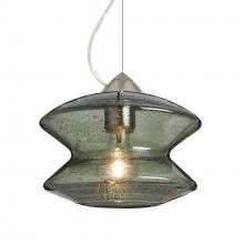 Besa Lighting 1KX-ZENMS-SN-L - Besa, Zen Cable Pendant, Moss Bubble, Satin Nickel Finish, 1x60W Medium Base, 15Ft. Cord