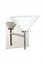 Besa Lighting 1SW-117607-LED-CR-SQ - Besa Wall With SQ Canopy Kona Chrome White 1x5W LED