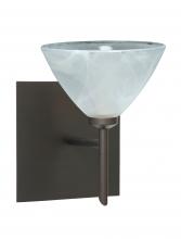 Besa Lighting 1SW-174352-LED-BR-SQ - Besa Wall With SQ Canopy Domi Bronze Marble 1x5W LED