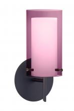 Besa Lighting 1SW-A44007-BR - Besa Pahu 4 Wall 1SW Transparent Amethyst/Opal Bronze 1x40W G9