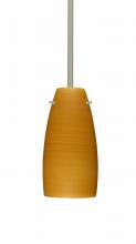 Besa Lighting 1TT-1512OK-SN-L - Besa Tao 10 Stem Pendant Satin Nickel Oak 1x100W Medium Base, 15Ft. Cord