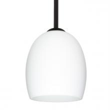 Besa Lighting 1TT-169707-BK - Besa Lucia Stem Pendant Black Opal Matte 1x75W Medium Base