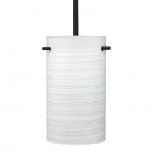 Besa Lighting 1TT-4005KR-BK - Besa Tamburo 5 Stem Pendant, Black Chalk 1x100W Medium Base