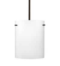 Besa Lighting 1TT-400607-BR - Besa Stem Pendant Tamburo 8 Bronze Opal Matte 1x100W Medium Base