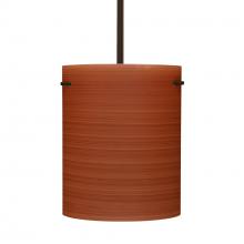 Besa Lighting 1TT-4006CH-BR-L - Besa Stem Pendant Tamburo 8 Bronze Cherry 1x100W Medium Base, 15Ft. Cord
