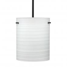 Besa Lighting 1TT-4006KR-BK - Besa Stem Pendant Tamburo 8 Black Chalk 1x100W Medium Base