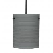Besa Lighting 1TT-4006TN-BK - Besa Stem Pendant Tamburo 8 Black Titan 1x100W Medium Base