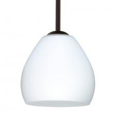 Besa Lighting 1TT-412207-BR-L - Besa Bolla Pendant Bronze Opal Matte 1x50W E12 base, 15Ft. Stem