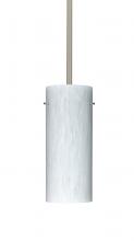 Besa Lighting 1TT-412319-SN-L - Besa Stilo 10 Stem Pendant Satin Nickel Carrera 1x100W Medium Base, 15Ft. Cord