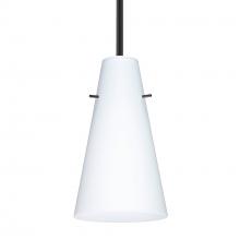 Besa Lighting 1TT-412407-BK - Besa Cierro Stem Pendant Black Opal Matte 1x100W Medium Base