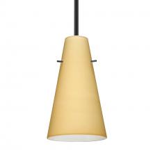 Besa Lighting 1TT-4124VM-BK - Besa Cierro Stem Pendant Black Vanilla Matte 1x100W Medium Base