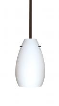 Besa Lighting 1TT-412607-LED-BR - Besa Pera 9 LED Pendant Opal Matte Bronze 1x9W LED