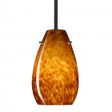 Besa Lighting 1TT-412618-BK - Besa Pera 9 Stem Pendant Black Amber Cloud 1x100W Medium Base