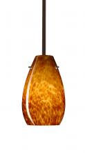 Besa Lighting 1TT-412618-BR-L - Besa Pera 9 Stem Pendant Bronze Amber Cloud 1x100W Medium Base, 15Ft. Cord