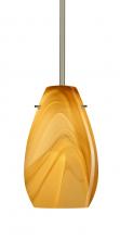 Besa Lighting 1TT-4126HN-SN-L - Besa Pera 9 Stem Pendant Satin Nickel Honey 1x100W Medium Base, 15Ft. Cord