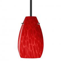 Besa Lighting 1TT-4126RC-BK - Besa Pera 9 Stem Pendant Black Red Cloud 1x100W Medium Base