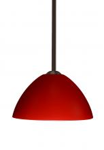 Besa Lighting 1TT-420131-BR-L - Besa Tessa Stem Pendant Bronze Red Matte 1x75W Medium Base, 15Ft. Cord