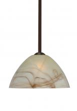 Besa Lighting 1TT-420183-BR-L - Besa Tessa Stem Pendant Bronze Mocha 1x75W Medium Base, 15Ft. Cord