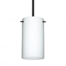 Besa Lighting 1TT-440407-BK - Besa Stem Stilo 7 Pendant Black Opal Matte 1x50W E12 base