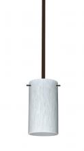 Besa Lighting 1TT-440419-MED-BR-L - Besa Stem Stilo 7 Pendant Bronze Carrera 1x40W B10 Med, 15Ft. Cord