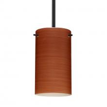 Besa Lighting 1TT-4404CH-BK - Besa Stem Stilo 7 Pendant Black Cherry 1x50W E12 base
