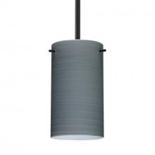 Besa Lighting 1TT-4404TN-BK - Besa Stem Stilo 7 Pendant Black Titan 1x50W E12 base