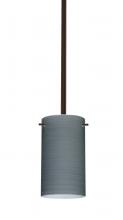 Besa Lighting 1TT-4404TN-MED-BR-L - Besa Stem Stilo 7 Pendant Bronze Titan 1x40W B10 Med, 15Ft. Cord