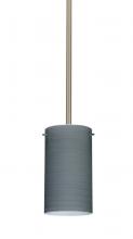 Besa Lighting 1TT-4404TN-LED-SN-L - Besa Stem Stilo 7 Pendant Satin Nickel Titan 1x9W LED, 15Ft. Cord