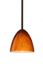 Besa Lighting 1TT-4470HB-BR-L - Besa Vila Stem Pendant Bronze Habanero 1x60W Medium Base, 15Ft. Cord