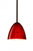 Besa Lighting 1TT-4470MA-BR-L - Besa Vila Stem Pendant Bronze Magma 1x60W Medium Base, 15Ft. Cord