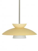 Besa Lighting 1TT-451397-LED-SN-L - Besa Trilo 15 Pendant Champagne Satin Nickel 1x9W LED, 15Ft. Cord