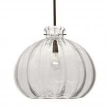 Besa Lighting 1TT-464588-BR-L - Besa Stem Pendant Pinta 12 Clear Bronze 1x100W Medium Base, 15Ft. Cord