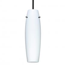 Besa Lighting 1TT-489707-BK - Besa Stem Pendant Suzi 14, Black, Opal Matte 1x100W Medium Base