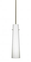 Besa Lighting 1TT-567407-SN-L - Besa Camino Stem Pendant Satin Nickel Opal Matte 1x40W E12 base, 15Ft. Cord