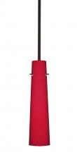 Besa Lighting 1TT-5674RM-BR-L - Besa Camino Stem Pendant Bronze Ruby Matte 1x40W E12 base, 15Ft. Cord