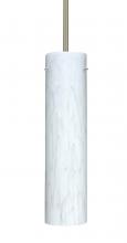 Besa Lighting 1TT-722419-SN-L - Besa Stem Pendant Stilo 16 Satin Nickel Carrera 1x100W Medium Base, 15Ft. Cord