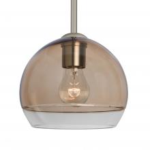 Besa Lighting 1TT-ALLY8SM-SN - Besa, Ally 8 Stem Pendant, Smoke/Clear, Satin Nickel Finish, 1x60W Medium Base