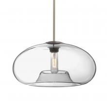 Besa Lighting 1TT-BANA15CL-EDIL-SN - Besa Stem Pendant Bana 15 Satin Nickel Clear 1x4W LED Filament