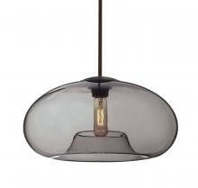 Besa Lighting 1TT-BANA15SM-BR-L - Besa Stem Pendant Bana 15 Bronze Smoke 1x60W Medium Base, 15Ft. Cord
