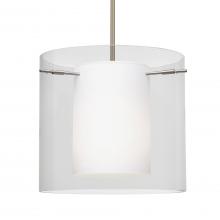 Besa Lighting 1TT-C18407-LED-SN-L - Besa Pahu 12 LED Pendant 1Tt Clear Satin Nickel 1x11W LED, 15Ft. Cord