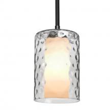 Besa Lighting 1TT-ESACL-BK - Besa, Esa Stem Pendant, Clear, Black Finish, 1x60W Medium Base