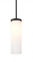 Besa Lighting 1TT-FRIZOG-LED-BK - Besa Friz Stem Pendant, Opal Glossy, Black Finish, 1x9W LED