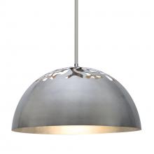 Besa Lighting 1TT-GORDY-SN-L - Besa Gordy Stem Pendant, Satin Nickel Finish, 1x60W Medium Base, 15Ft. Cord