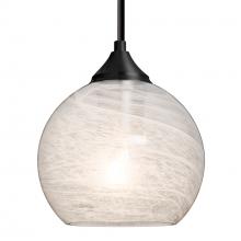 Besa Lighting 1TT-JILLYCL-BK - Besa, Jilly Stem Pendant, Vapor Clear, Black Finish, 1x60W MAX E26 Base