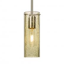 Besa Lighting 1TT-JUNI10GD-SN-L - Besa, Juni 10 Stem Pendant, Gold Bubble, Satin Nickel, 1x60W Medium Base, 15Ft. Cord